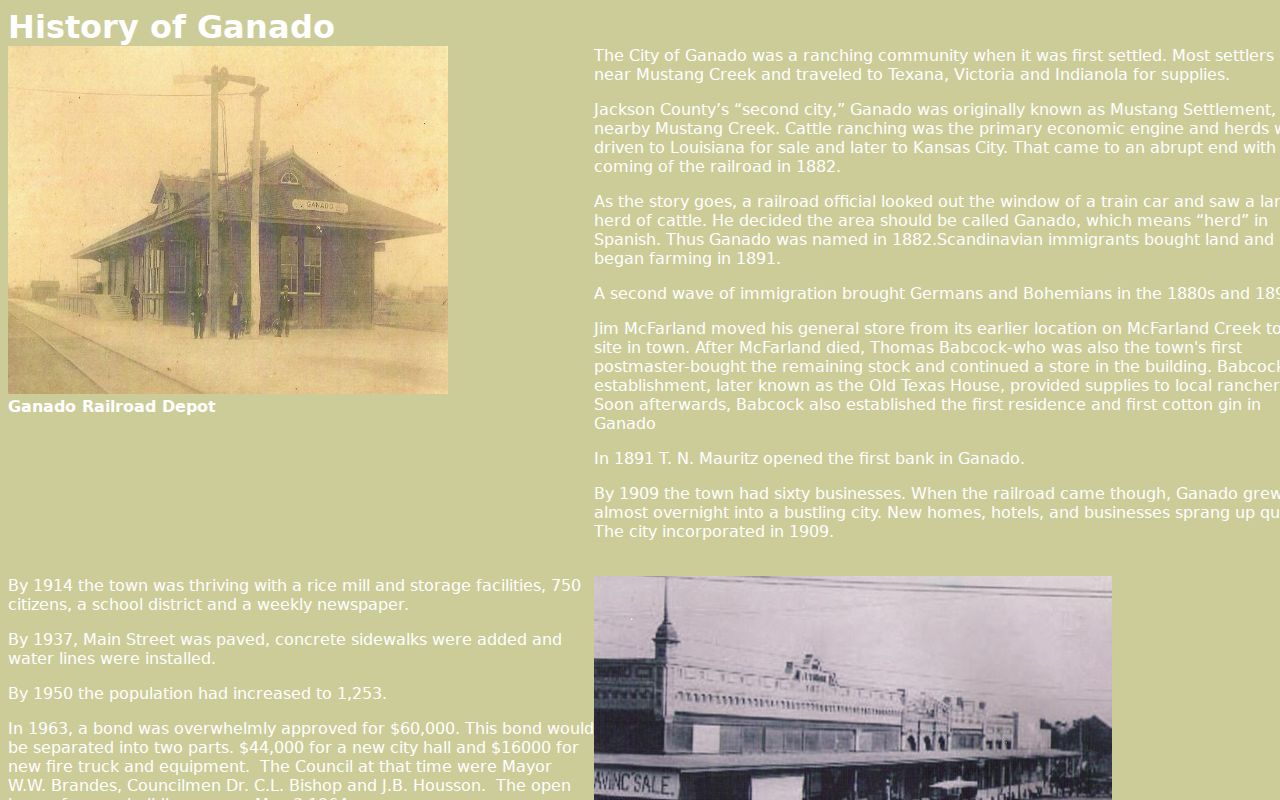 Ganado municipal history source for local court context